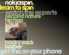 nokia spin ad campaign - picture of a flash website used to market phone 'spinning'